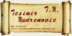 Tešimir Mudrenović vizit kartica